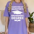 I Survived My Daughter's Engineering Degree Graduation Women's Comfort Colors T-Shirt Violet