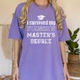 i Survived My Fiances Masters Degree Graduation Mastered It Women's Comfort Colors T-Shirt Violet