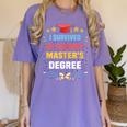 I Survived My Husband's Masters Degree Graduation Women's Comfort Colors T-Shirt Violet