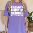 I Survived Middle School Class Of 2018 Graduation Women's Comfort Colors T-Shirt Violet