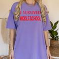 I Survived Middle School Graduation Shirt T-Shirt Women's Comfort Colors T-Shirt Violet