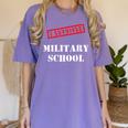 I Survived Military School Graduation Straight Outta Women's Comfort Colors T-Shirt Violet