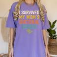 i Survived My Moms Doctoral Degree Doctorate Graduation Women's Comfort Colors T-Shirt Violet