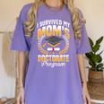 i Survived My Moms Doctorate Program Graduation Women's Comfort Colors T-Shirt Violet