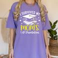 i Survived My Mom's EdD Dissertation Graduation Mom EdD Women's Comfort Colors T-Shirt Violet