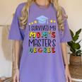 I Survived My Mom's Master's Degree Master Graduation Women's Comfort Colors T-Shirt Violet
