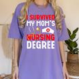 I Survived My Mom's Nursing Degree Graduation Day 2026 Women's Comfort Colors T-Shirt Violet