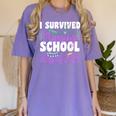 I Survived Nursing School Class Of 2025 New Nurse Graduation Women's Comfort Colors T-Shirt Violet