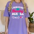I Survived Nursing School Class Of 2026 Nurse Graduation Women's Comfort Colors T-Shirt Violet
