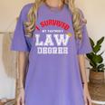 I Survived My Partner's Law Degree Graduation Shirt Women's Comfort Colors T-Shirt Violet