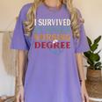 I Survived My Sister's Nursing Degree Graduation Nurse Lover Women's Comfort Colors T-Shirt Violet