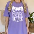 Survivor Of My Daughter's Master Degree Masters Graduation Women's Comfort Colors T-Shirt Violet