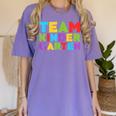 Team Kindergarten Shirt Teacher Back To School Graduation Men Women Girls Kids Women's Comfort Colors T-Shirt Violet