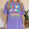 Thank You Teacher Appreciation Graduation Men Women Kids Women's Comfort Colors T-Shirt Violet