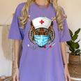 Tiger Nurse RN ER Nursing School Graduation Women's Comfort Colors T-Shirt Violet