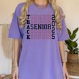 Track Senior Night Track Senior 2025 Graduation 60 Women's Comfort Colors T-Shirt Violet