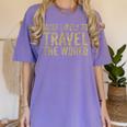 Travel Themed Graduation Tshirt Women's Comfort Colors T-Shirt Violet