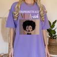 Unapologetically MHA-Ish Student Graduation Afro Women's Comfort Colors T-Shirt Violet