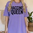 Vaccine Queen Nursing Graduation Shirt Women's Comfort Colors T-Shirt Violet