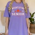 Weightlifting Senior 2024 Graduation Women's Comfort Colors T-Shirt Violet