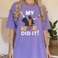 My Wife Did It Graduation Congratulation Graduate You Did It Women's Comfort Colors T-Shirt Violet