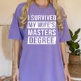 Wife Graduation I Survived My Wife's Master Degree Women's Comfort Colors T-Shirt Violet
