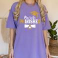 My Wife Phinished PhD Graduation Family Matching Women's Comfort Colors T-Shirt Violet