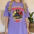 Woman Firefighter Aunt TiTi Auntie Black Graduation Women's Comfort Colors T-Shirt Violet