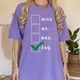 Woman Law School Lawyer Graduation Attorney Women's Comfort Colors T-Shirt Violet