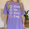 Women Lawyer Attorney Law School Graduation Lawyer Women's Comfort Colors T-Shirt Violet