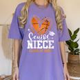 Women's Senior Niece Class Of 2026 Basketball Graduation Heart Women's Comfort Colors T-Shirt Violet