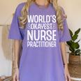World's Okayest Nurse Practitioner NP Graduation Women's Comfort Colors T-Shirt Violet