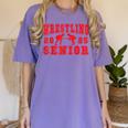 Wrestling Senior Night Wrestling Senior 2025 Graduation 7 Women's Comfort Colors T-Shirt Violet