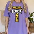 Wrestling Senior Night Senior 2026 Faith Cross Graduation Women's Comfort Colors T-Shirt Violet
