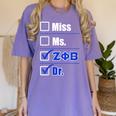 Zeta Phi Beta Doctor Graduation Zeta Phi Beta HBCU Doctor Women's Comfort Colors T-Shirt Violet