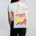 80's Girl Roller Skates Skating Eighties 1980s Nostalgia Canvas Tote Bag