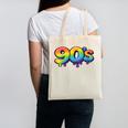 90s Retro Pop Art Rainbow Lips Nostalgia Costume 90s Canvas Tote Bag