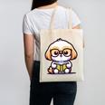 Adorable Book Lover Shih Tzu With Reading Glasses Cute Canvas Tote Bag