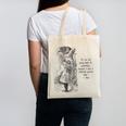 Alice Adventures Wonderland Vintage Book Quote Lewis Carrol Canvas Tote Bag