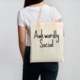 Awkwardly Social Introvert Anxious Socially Awkward Canvas Tote Bag