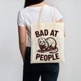 Bad At People Ferret Introvert Saying Slogan Canvas Tote Bag Bad At People Ferret Introvert Saying Slogan Canvas Tote Bag