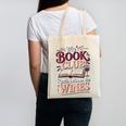 My Book Club Reads Between The Wines Canvas Tote Bag