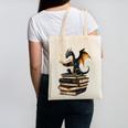 Book Dragon Canvas Tote Bag