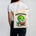 Book Lover Reading Dinosaur Readosaurus Library Canvas Tote Bag