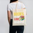 Books Are My Love Language Stack Canvas Tote Bag