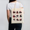 Cat Reading Books Lover Christmas Cat Lover Xmas Canvas Tote Bag Cat Reading Books Lover Christmas Cat Lover Xmas Canvas Tote Bag