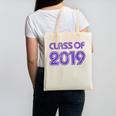 Class Of 2019 High School Graduation Purple Senior Canvas Tote Bag