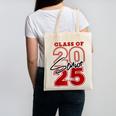Class Of 2025 Senior 2025 Graduation Red Raglan Baseball Tee Canvas Tote Bag