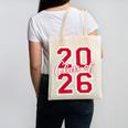 Class Of 2026 Graduation Red With Varsity Letters Canvas Tote Bag