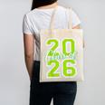Class Of 2026 Graduation Varsity Lime Green Letters Canvas Tote Bag